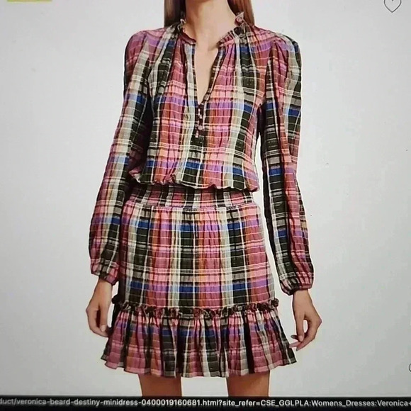 VERONICA BEARD DESTINY MINI DRESS - Picture 1 of 4
